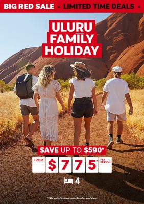 Uluru family holiday. Save up to $590* from $775* per person