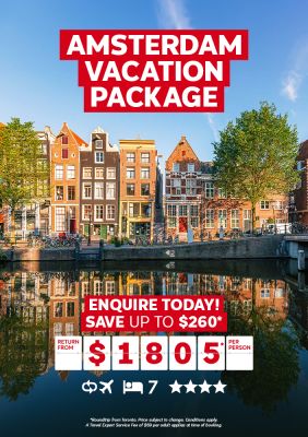 Amsterdam Vacation Package return from $1805 per person