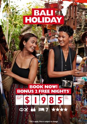 Bali Holiday | Book now! | Bonus 2 free nights* return from $1985* for two