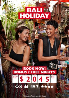 Bali Holiday | Book now! | Bonus 2 free nights* return from $2045* for two