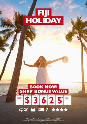 Fiji Holiday | Book now! | $1499* bonus value return from $3625* for two