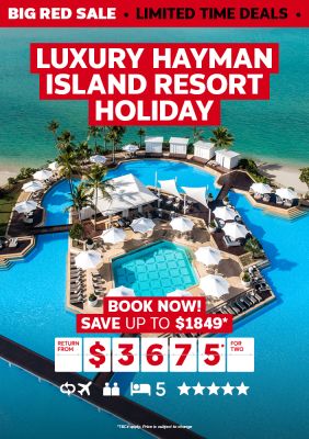 Luxury Hayman Island Resort Holiday. Book now! Save up to $1849* return from $3675* for two