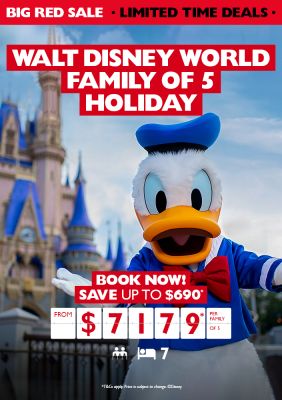 Walt Disney World Family of 5 Holiday. Save up to $690 from $7179* per family of 5