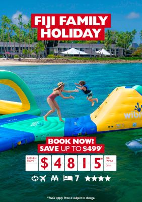 Fiji Family Holiday. Book now! Save up to $499* return from $4815* per family of 4