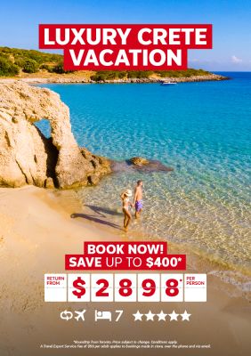 Luxury Crete Vacation for $2898* per person
