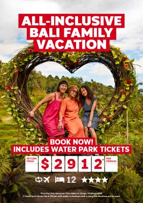 Bali family all-inclusive for $2912* per person