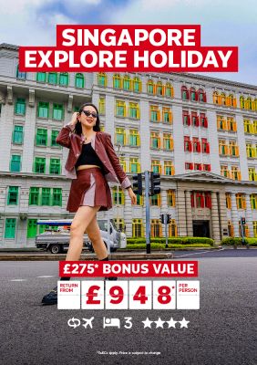 Singapore Explore Holiday. 275* bonus value return from 948* per person