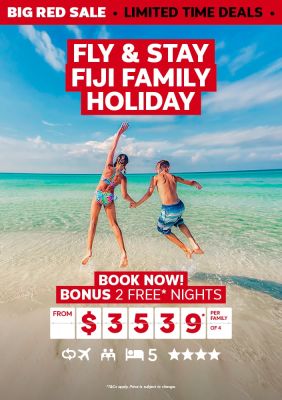 fly and stay fiji family holiday
