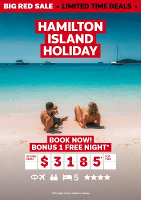 Hamilton Island Holiday. Book now! Bonus 1 free night* return from $3185* for two
