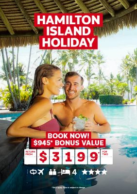 Hamilton Island Holiday. Book now! $945* bonus value return from $3199* for two