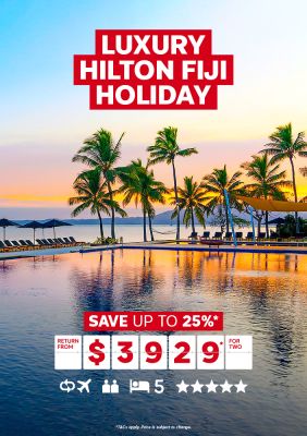 Luxury Hilton Fiji Holiday. Save up to 25%* return from $3929* for two