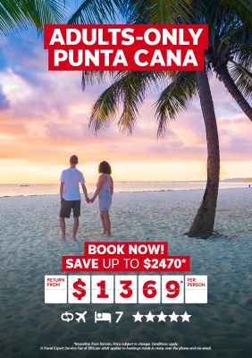 Adults-only all-inclusive Punta Cana vacation return from $1369* per person