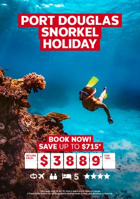 Port Douglas Snorkel Holiday. Book now! Save up to $715* return from $3889* for two
