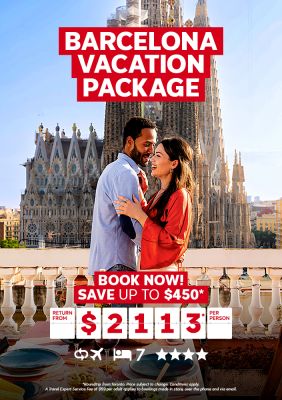 Barcelona Vacation package for $2113* per person