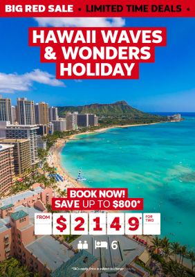 Hawaii waves & wonders holiday. Book now! Save up to $850* from $2159* for two