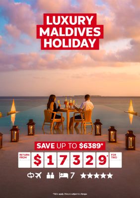Luxury Maldives Holiday. Save up to $6389* return from $17329* for two
