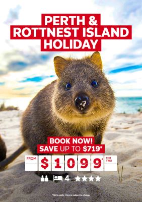Perth & Rottnest Island Holiday. Book now! Save up to $710* from $1099* for two
