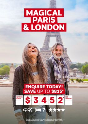 Magical Paris & London vacation for $3452* per person