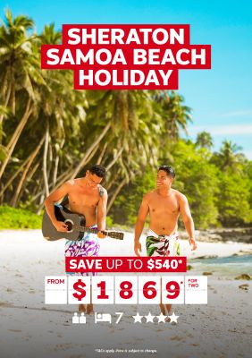 Sheraton Samoa Beach Holiday. Save up to $540* from $1869* for two