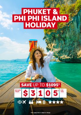 Phuket & Phi Phi Island Holiday. Save up to $1095* return from $3105* for two