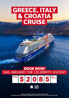 Greece, Italy & Croatia cruise for just $2085* per person