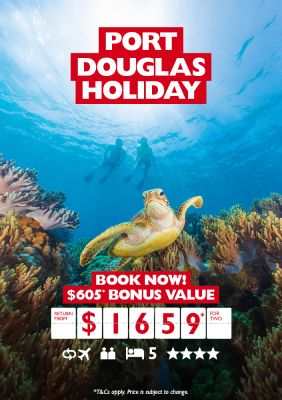 Port Douglas Holiday | Book now! | $605* bonus value return from $1659* for two