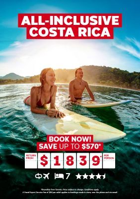 Costa Rica All-inclusive for $1839* per person