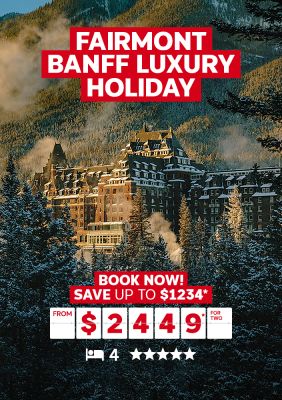 Fairmont Banff luxury Holiday | Book now! Save up to $1,234* - From $2,449* for two. Luxury hotel in a pine forest