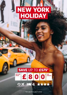 New York Holiday. Save up to 575* return from 800* per person