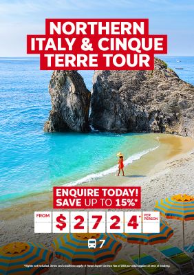 Northern Italy & Cinque Terre tour for $2724* per person