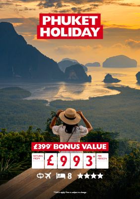 Phuket holiday. £399* bonus value return from £993* per person