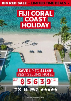 Fiji Coral Coast Holiday. Save up to $1149* Best selling hotel return from $5639* for two