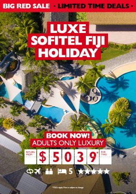 Luxe Sofitel Fiji Holiday. Book now! Adults only luxury return from $5039* for two