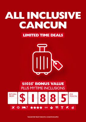 $1,035 in Bonus Value on a luxury Cancun vacation!