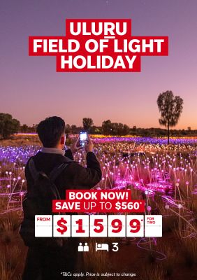 uluru field of light holiday save up to $560 from $1599 per person