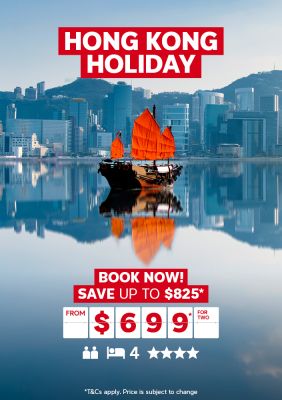 Hong Kong Holiday | Book now! Save up to $825*. From $699* for two. Chinese Junk sailing with the city of Hong Kong in the background