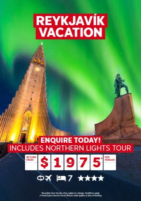 Iceland vacation package for $1975* per person