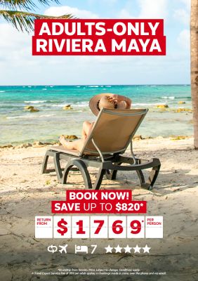 Adults-only Riviera Maya return from $1769* per person