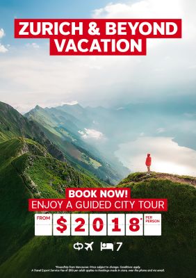 Zurich & Beyond Switzerland Vacation for $2018* per person