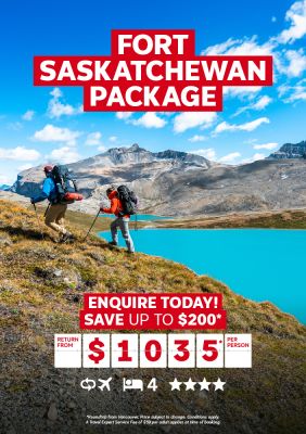 Fort Saskatchewan package for just $1035* per person