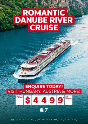 Romantic Danube river cruise for $4499* per person