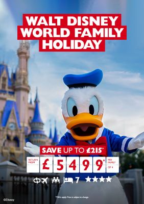 Your magical deals Centre | Walt Disney World family holiday | Save up to £215* return from £5499* per family of 4