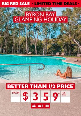 Byron bay glamping holiday | Book now! | Better than 1/2 price* from $359* for two