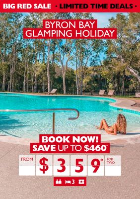 Byron bay glamping holiday | Book now! | Save up to $460* from $359* for two