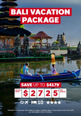 Save up to $4179* on a Bali vacation package