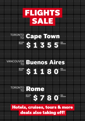 Flight Sale - July 28 - Aug 5