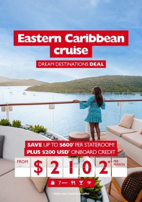 DREAM DESTINATION DEAL - Celebrity Caribbean cruise for just $2,102* per person!