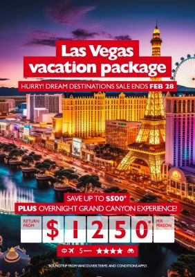 DREAM DESTINATION DEAL - Vegas for just $1,250* per person!