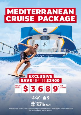 Mediterranean Cruise package for $3689* per person