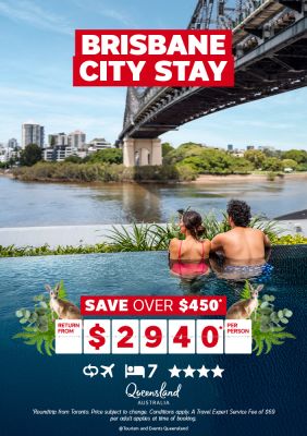 Brisbane City Stay Save over $450* return from $2940* per person